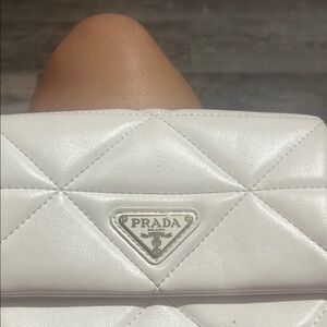 Prada White Quilted Bag
